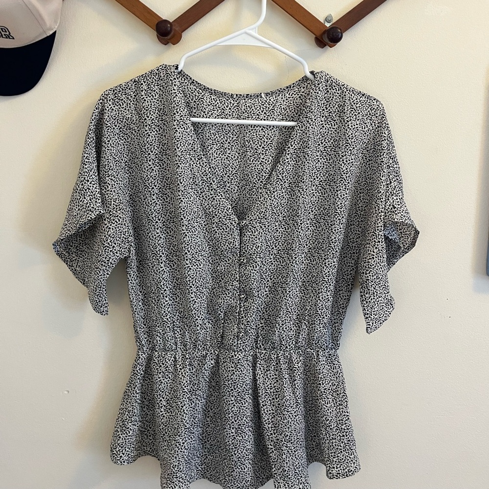 Black and White Patterned Dress